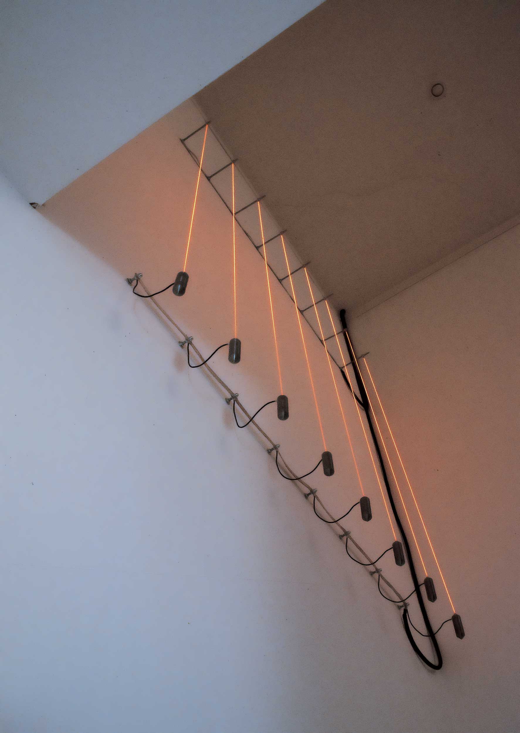 Glowing Wire Installation: view from below
