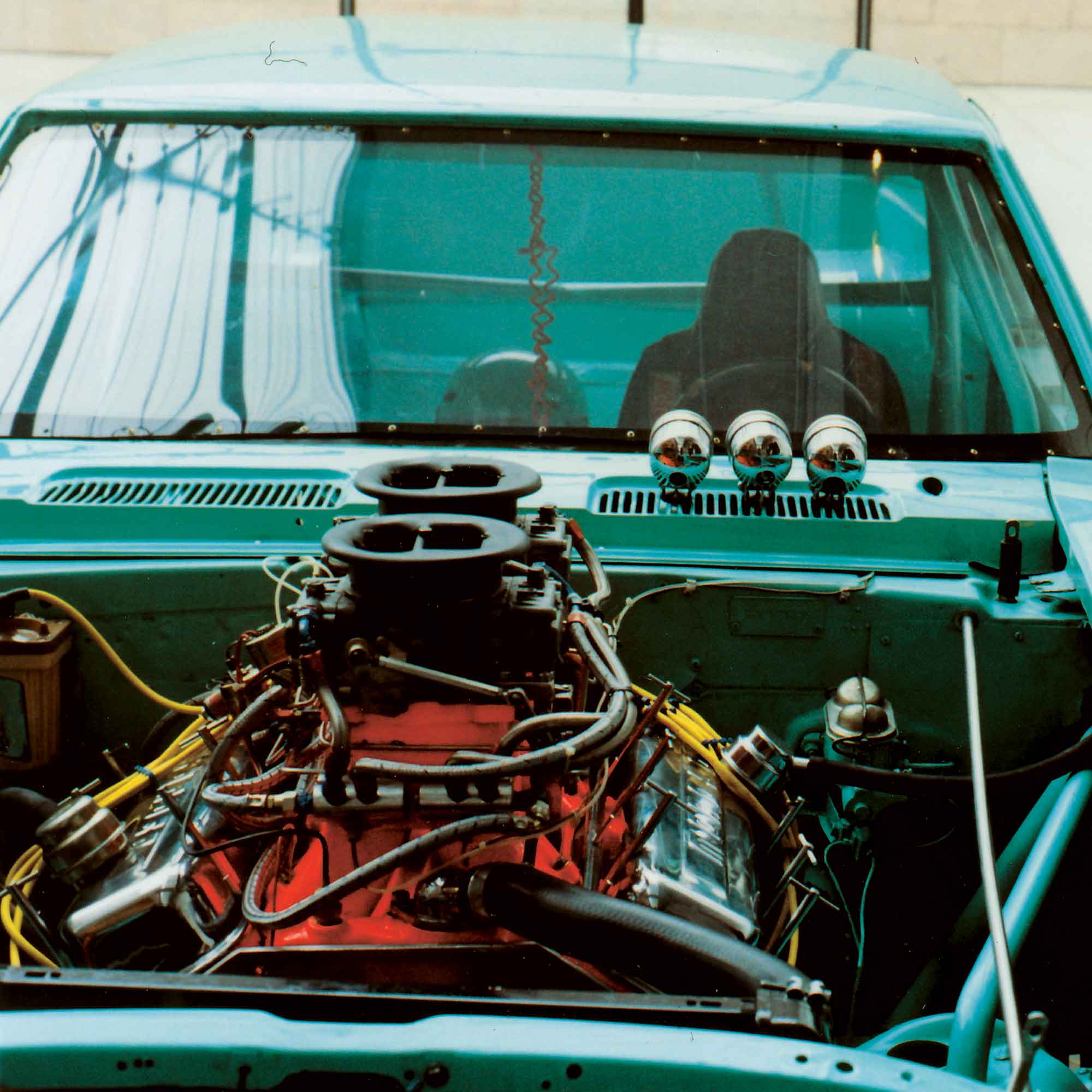 Car Track Installation: close-up of engine