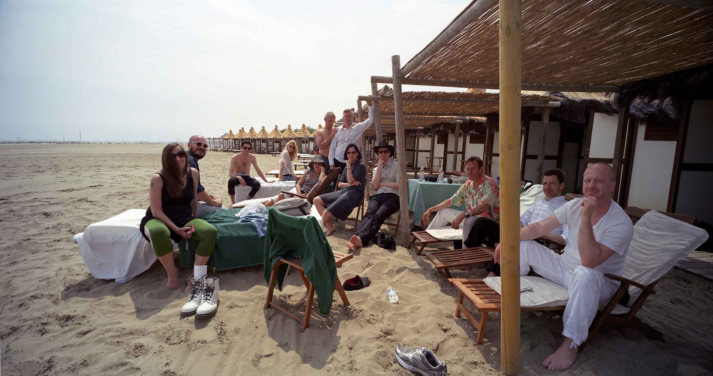 Group photo at beach