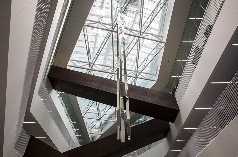 View on artwork from beneath