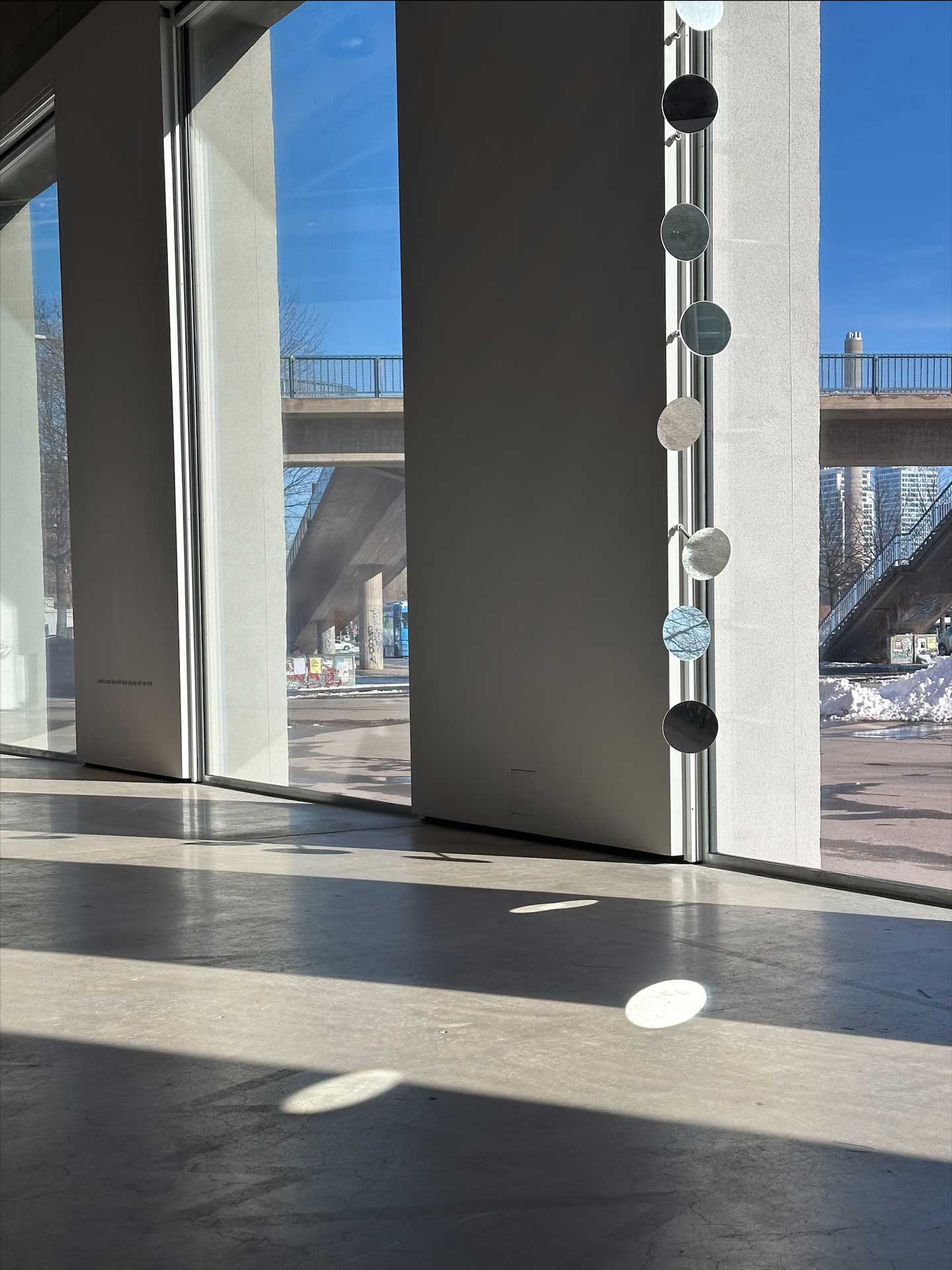 Sunspots: mid shot with reflections on the floor