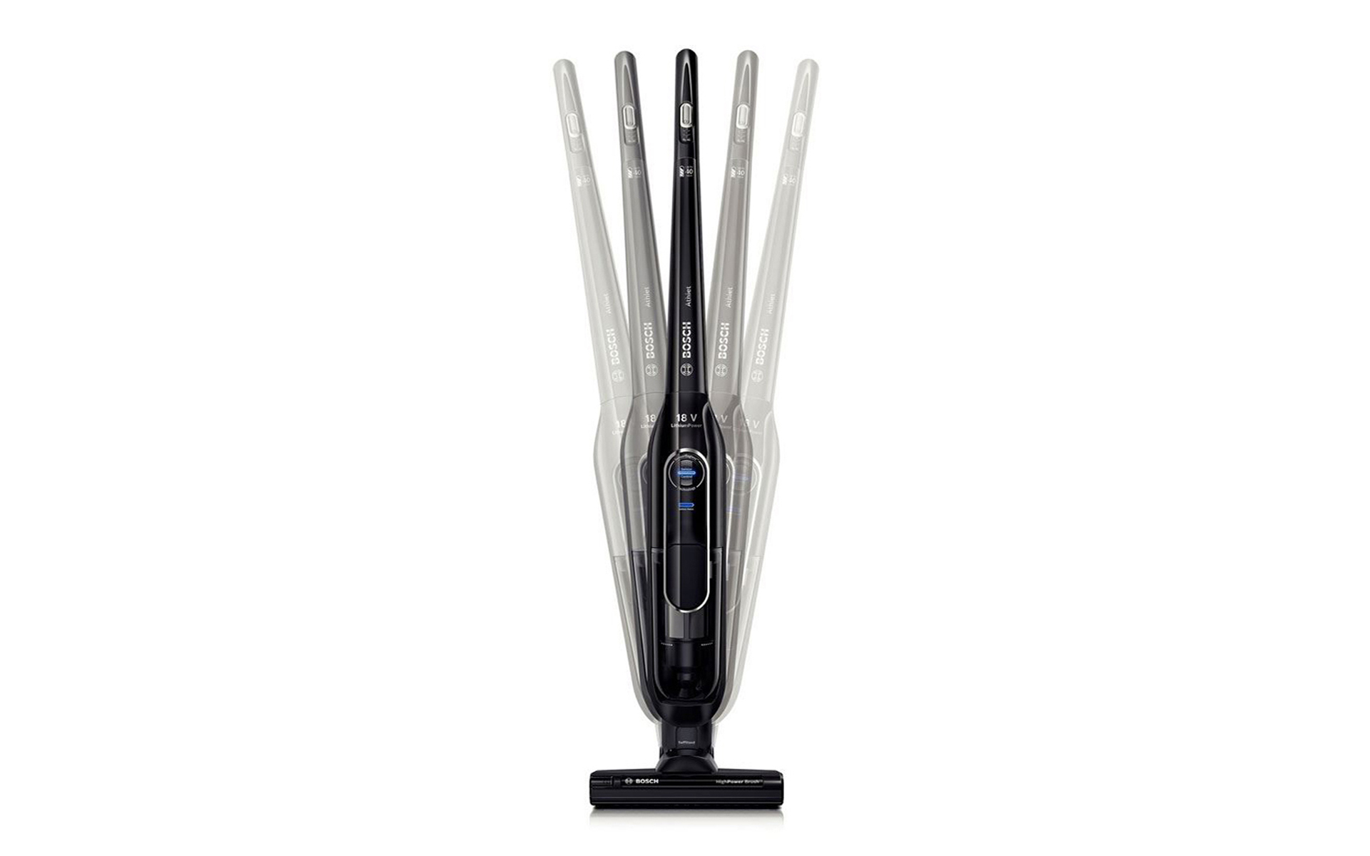 Bosch BCH6 Athlet: black model in motion